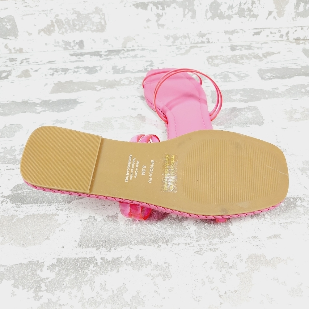 NEW BP. Viola Clear Pink Casual Slide Summer Flat Beach Sandals W495 - Picture 8 of 11